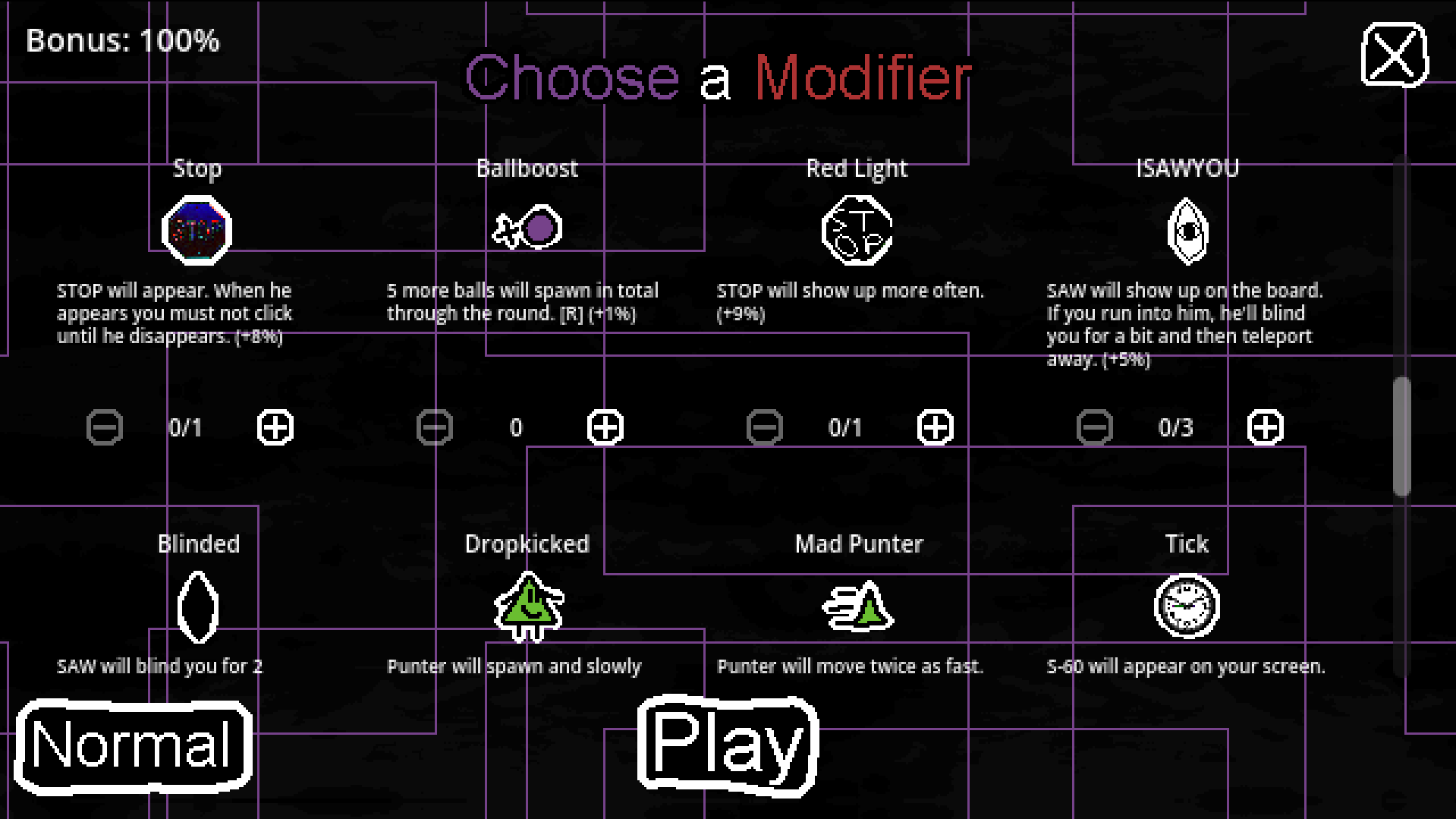 NULLIARDS Modifiers List Screenshot